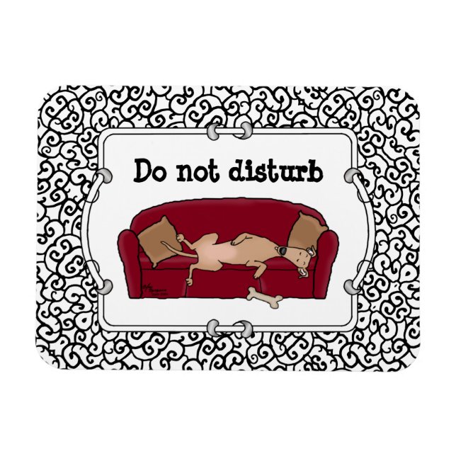 Imán Sombrero Greyhound (flautista) Perro Lazy Sleeping (Horizontal)