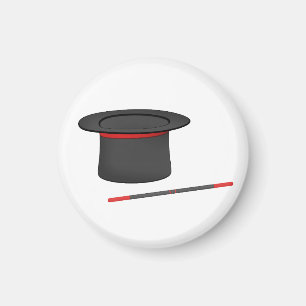 Imán Sombrero mágico y varita mágica