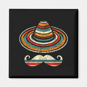 Imán Sombrero serape cinco de mayo bigote fiesta hombre