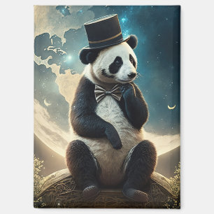 Imán Sombrero superior vintage Moon Panda Bear