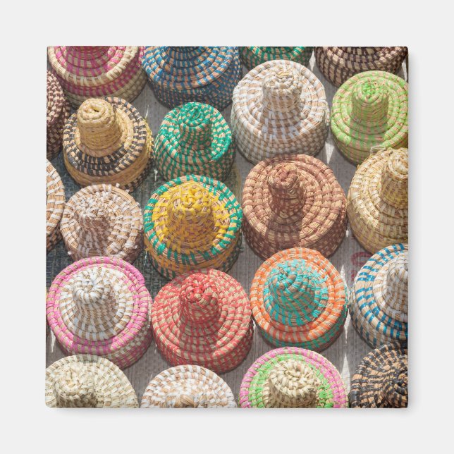 Imán Sombreros Téjidos Coloridos (Frente)