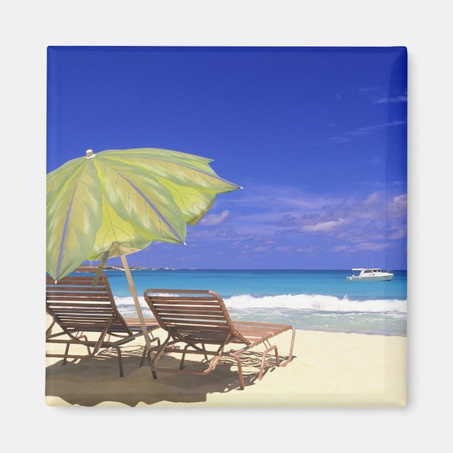 Imán Sombrilla de playa, Abaco, Bahamas (Frente)