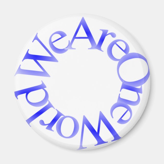 Imán Somos un mundo (azul) (Frente)