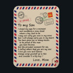 Imán Son Gift | Letter To My Son Love From Mom<br><div class="desc">Son Gift | To My Son Always Wrap Yourself Up In This And Consider It A Big Hug Love From Mom</div>