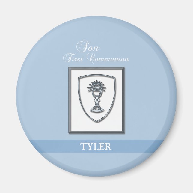 Imán Son, primer cáliz plateado de la comunión (Frente)