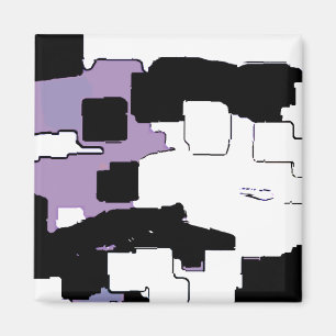 Imán "Soñando en morado" arte geométrico