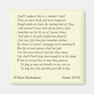 Imán Soneto # 18 de William Shakespeare