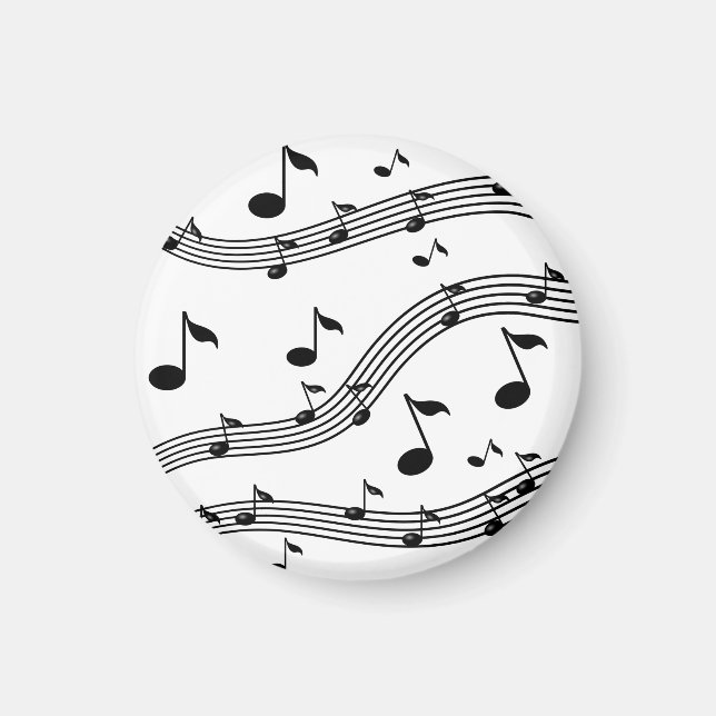 Imán Sonidos de instrumentos de música con patrones (Frente)