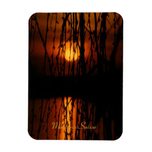 Imán Sonnenuntergang Montreux Schweiz Flexi Magnet
