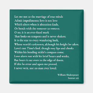 Imán Sonnet 116Permítanme no casarme con las mentes ver