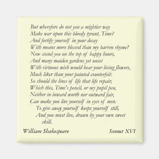 Imán Sonnet # 16 de William Shakespeare
