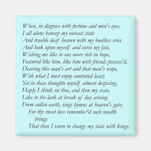 Imán Sonnet # 29 de William Shakespeare