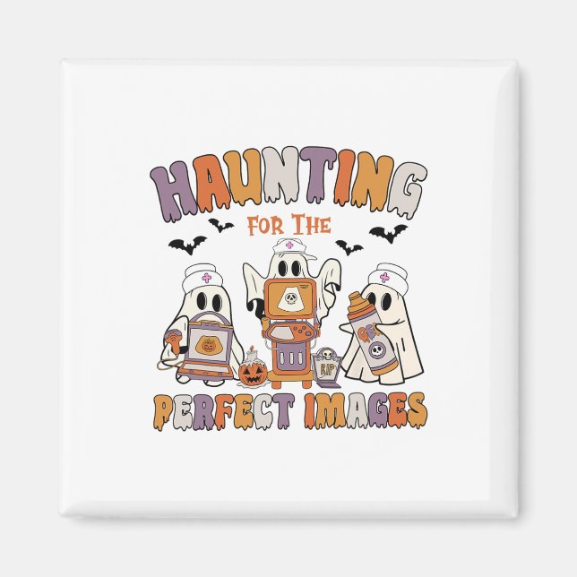 Imán Sonógrafo retro Ultrasonido Tech Halloween Vascul (Frente)