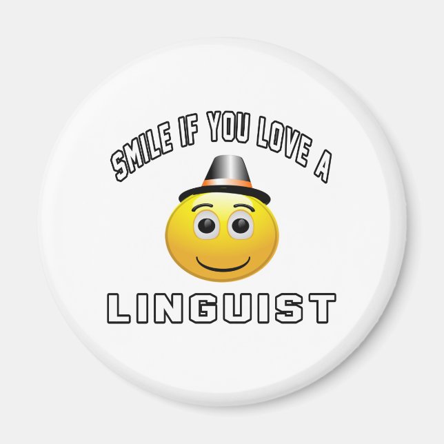 Imán sonríe si amas a un lingüista. (Frente)