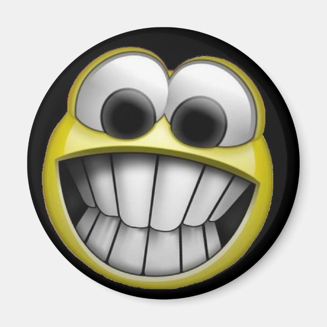 Imán Sonriendo cara feliz (Frente)