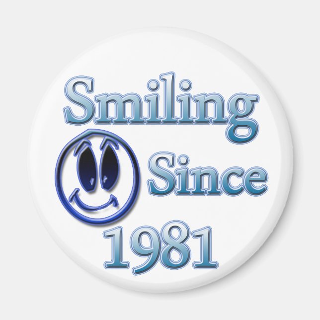 Imán Sonriendo desde 1981 (Frente)