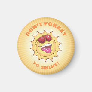 Imán Sonriendo sol con firmeza
