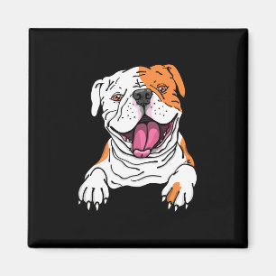 Imán Sonriente Bulldog americano inglés cachorro perro