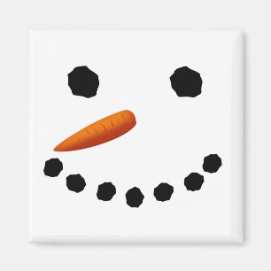 Imán sonriente del navidad del muñeco de nieve