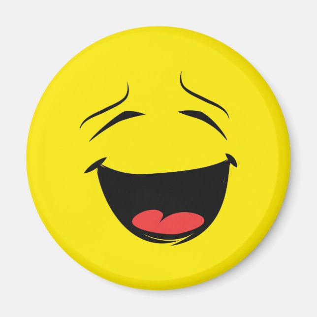 Imán Sonriente Emoji de cara feliz (Frente)