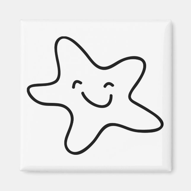 Imán Sonriente Starfish Clipart (Frente)