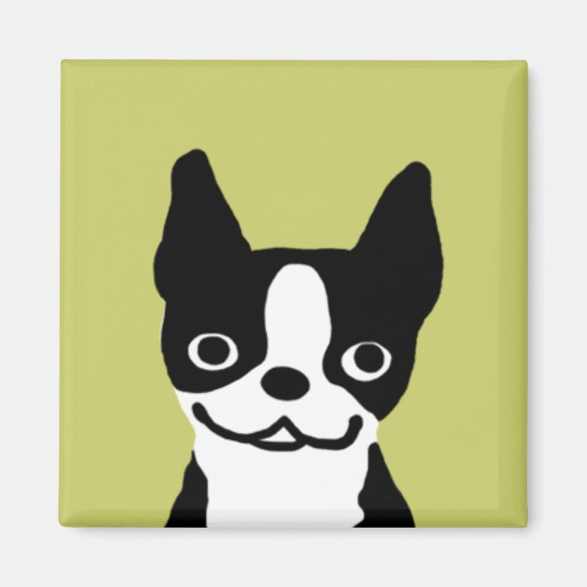 Imán Sonrisa de Boston Terrier (Frente)