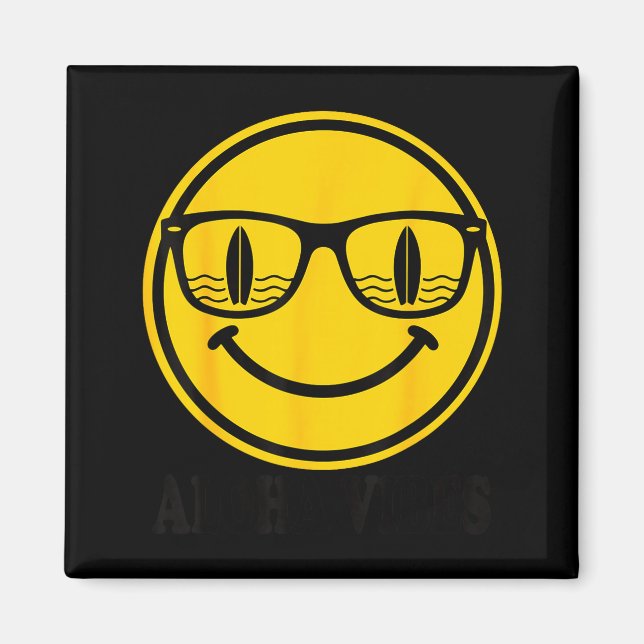 Imán Sonrisa de surf aloha gafas de sol reflejo de tabl (Frente)