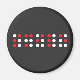Imán Sonrisa en código braille, Brailleschrift voor bli
