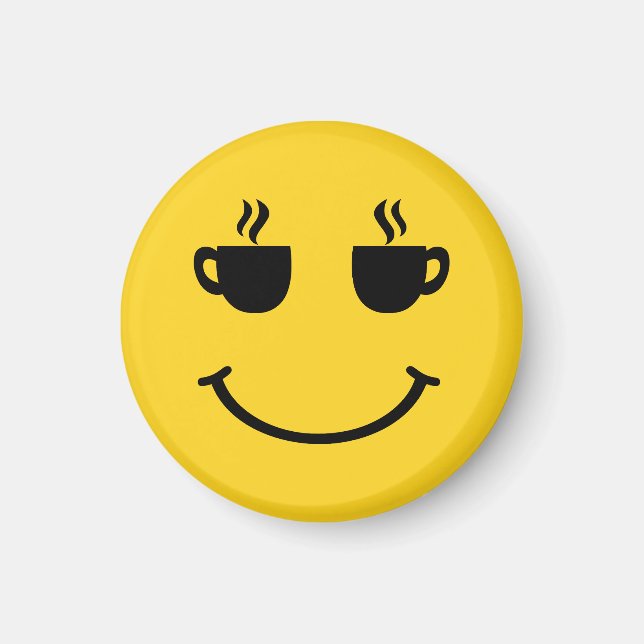 Imán Sonrisa en la copa de café (Frente)