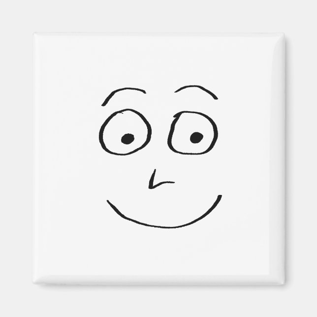 Imán Sonrisa tonto doodlenut por diseños de Cussdum (Frente)