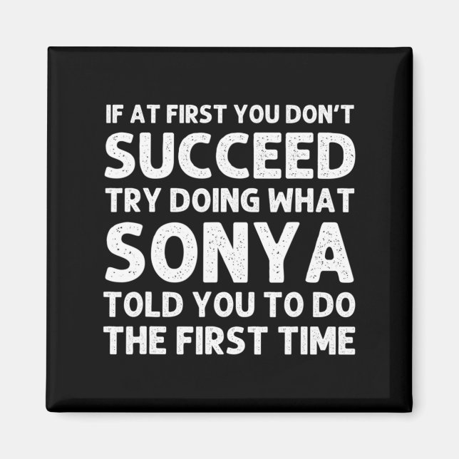 Imán Sonya Name D Birthday Funny Christmas J  (Frente)