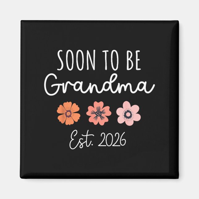 Imán Soon To Be Grandma 2026 Pregnancy Announcement Gra (Frente)