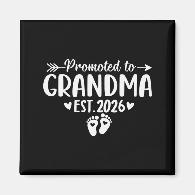 Imán Soon To Be Grandma 2026 Promoted To Grandma Est 20 (Frente)