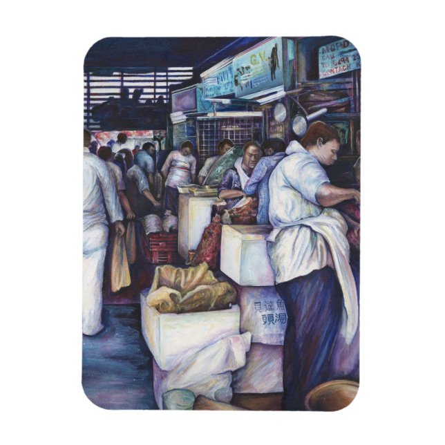 Imán Sopa De Cabeza De Pescado, Singapur (Vertical)