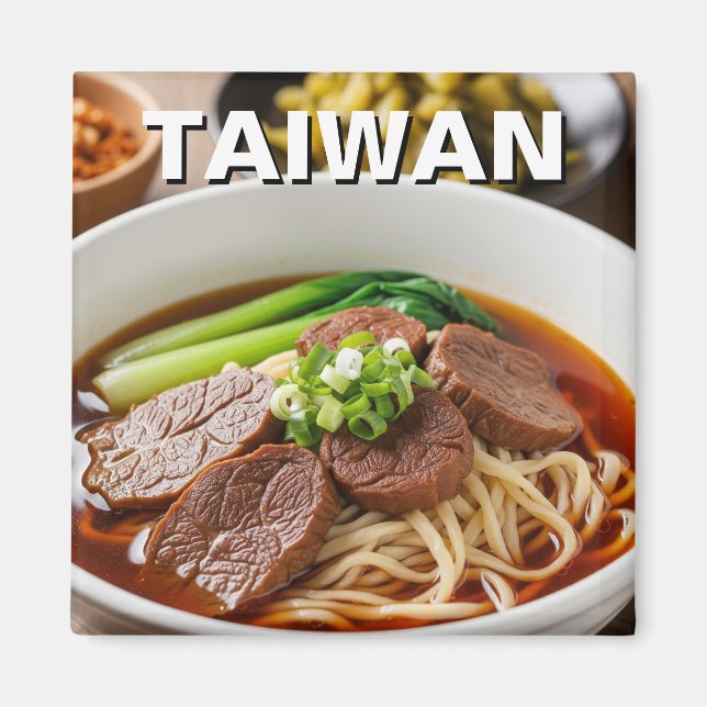 Imán Sopa de fideos de carne de Taiwán (Frente)