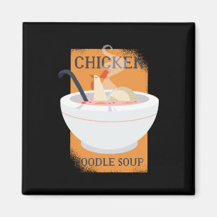 Imán Sopa de fideos de pollo