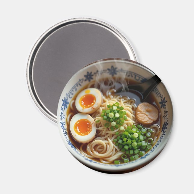 Imán Sopa de fideos de Ramen Comida Realista (Anverso/Reverso)