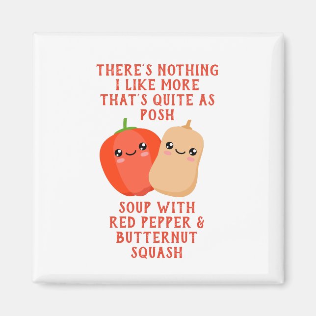 Imán sopa de pimienta roja y calabaza de marihuana (Frente)