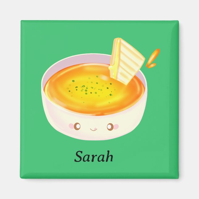 Imán Sopa De Tomate Y Sándwich De Queso A La Parrilla (Frente)