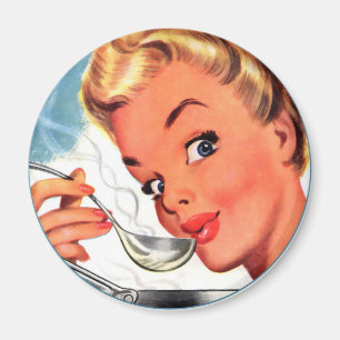 Imán ¡Sopas retras del kitsch de las mujeres del
