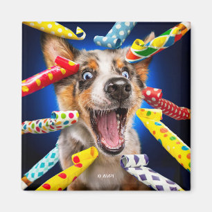 Imán Sopladores de Fiesta para Perros Felices
