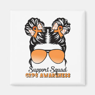 Imán Soporte de Squad Crps Sensibilización Messy Bun Na
