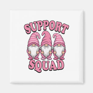 Imán Soporte para Cáncer de Mama Escuadrón Cute Gnome R