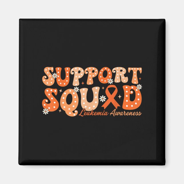 Imán Soporte para Cáncer de Squad Naranja Cinta Leucemi (Frente)