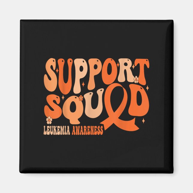 Imán Soporte para Cáncer de Squad Naranja Cinta Leucemi (Frente)