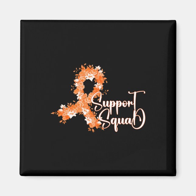 Imán Soporte para Cáncer de Squad Naranja Cinta Leucemi (Frente)
