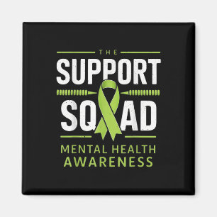 Imán Soporte Squad Mental Health Awareness Lime Green R