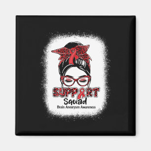 Imán Soporte Squad Messy Bun Burgundy Ribbon Brain Aneu