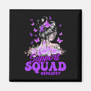 Imán Soporte Squad Messy Bun Mariposa Cinta Púrpura Ep