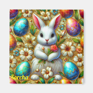 Imán SORCHA ~ Conejo de Pascua y Huevos ~